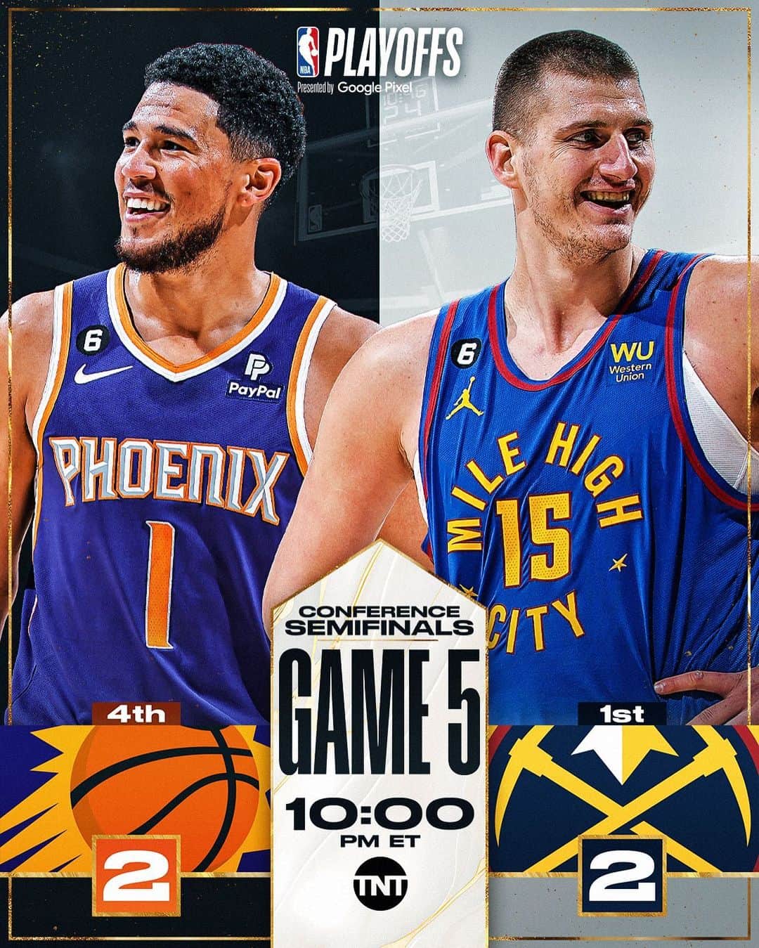 NBAさんのインスタグラム写真 - (NBAInstagram)「Will the @suns or @nuggets take a 3-2 series lead tonight?  #NBAPlayoffs presented by @googlepixel_us」5月10日 4時30分 - nba
