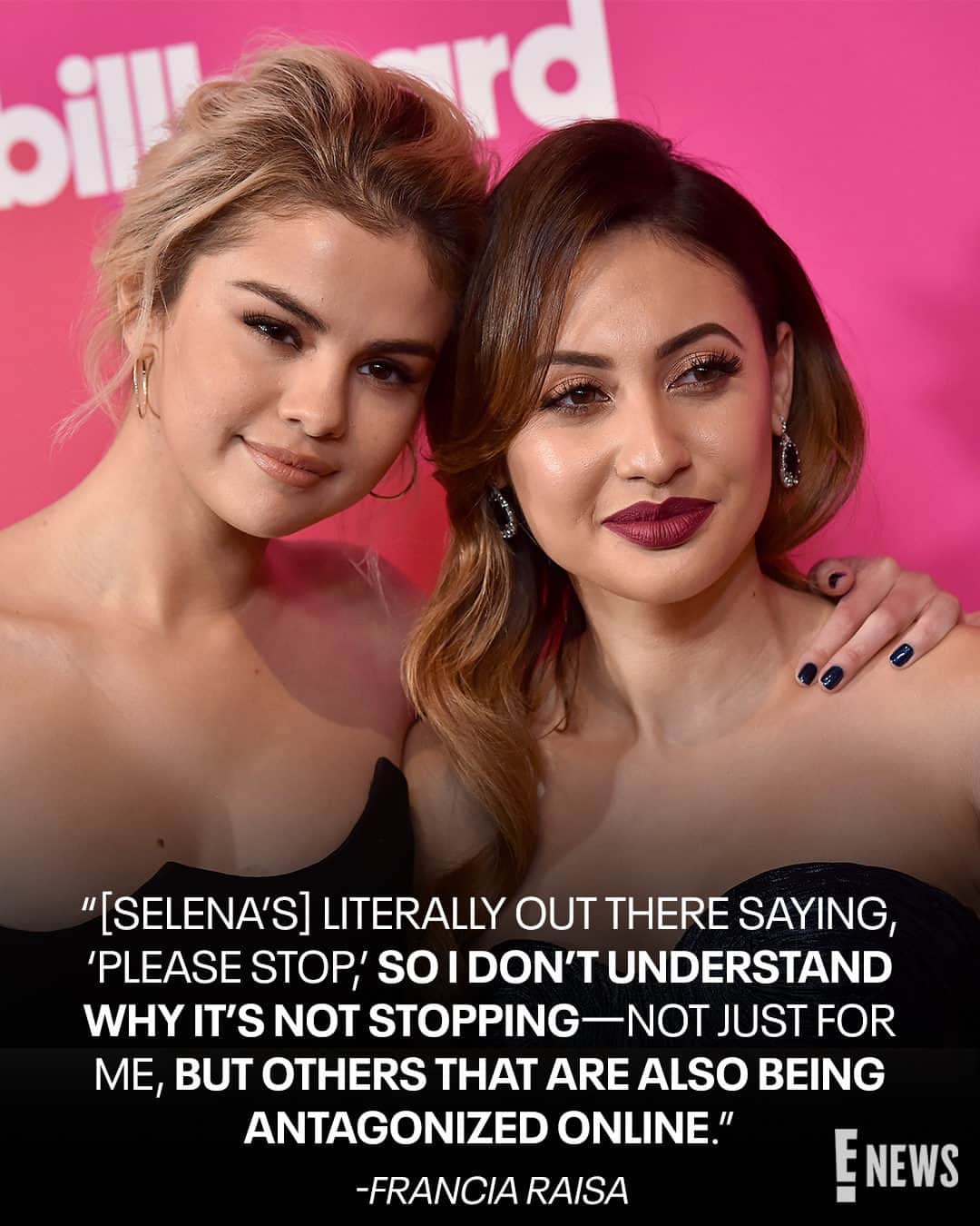 E! Onlineさんのインスタグラム写真 - (E! OnlineInstagram)「Francia Raisa revealed she's been bullied online amid her rumored tension with Selena Gomez. Her candid message for the critics is at the link in our bio. (📷: Getty)」5月10日 5時00分 - enews