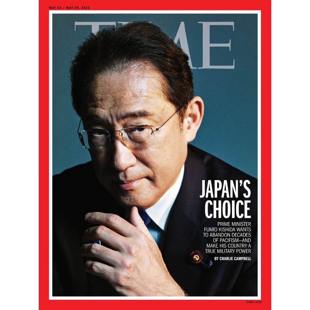 TIME Magazineのインスタグラム：「Exclusive: Prime Minister Fumio Kishida tells TIME about his plans to transform Japan's role in the world.  Kishida is turning a once pacifist Japan into a military power, and has launched a “new model of capitalism” to grow the middle class through redistributive policies.   Overseas, he has set about revolutionizing the East Asian nation’s foreign relations: soothing historical grievances with South Korea, strengthening security alliances with the U.S. and others, and boosting defense spending by over 50%. Buoyed by a White House eager for influential partners to check China’s growing clout, Kishida has set about turning the world’s No. 3 economy back into a global power with a military presence to match.  Read the full interview at the link in our bio. Photograph by Ko Tsuchiya (@kotsuchiya) for TIME」