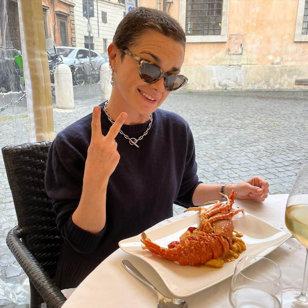 藤原ヒロシのインスタグラム：「美味しいランチ (ローマ)」