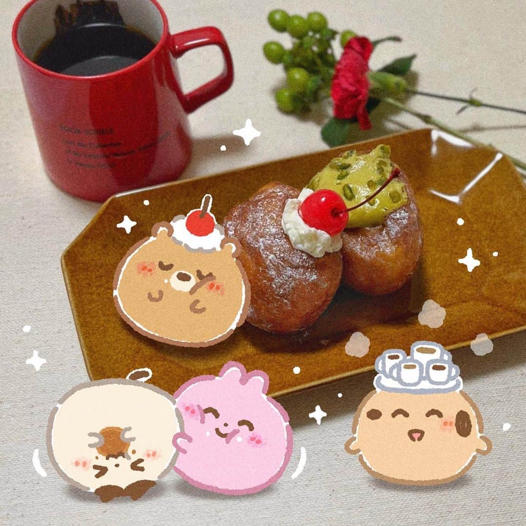 みふねたかしのインスタグラム：「矯正始めました！ 歯が痛いので柔らかくて美味しいもの教えてください  #ドーナツ」