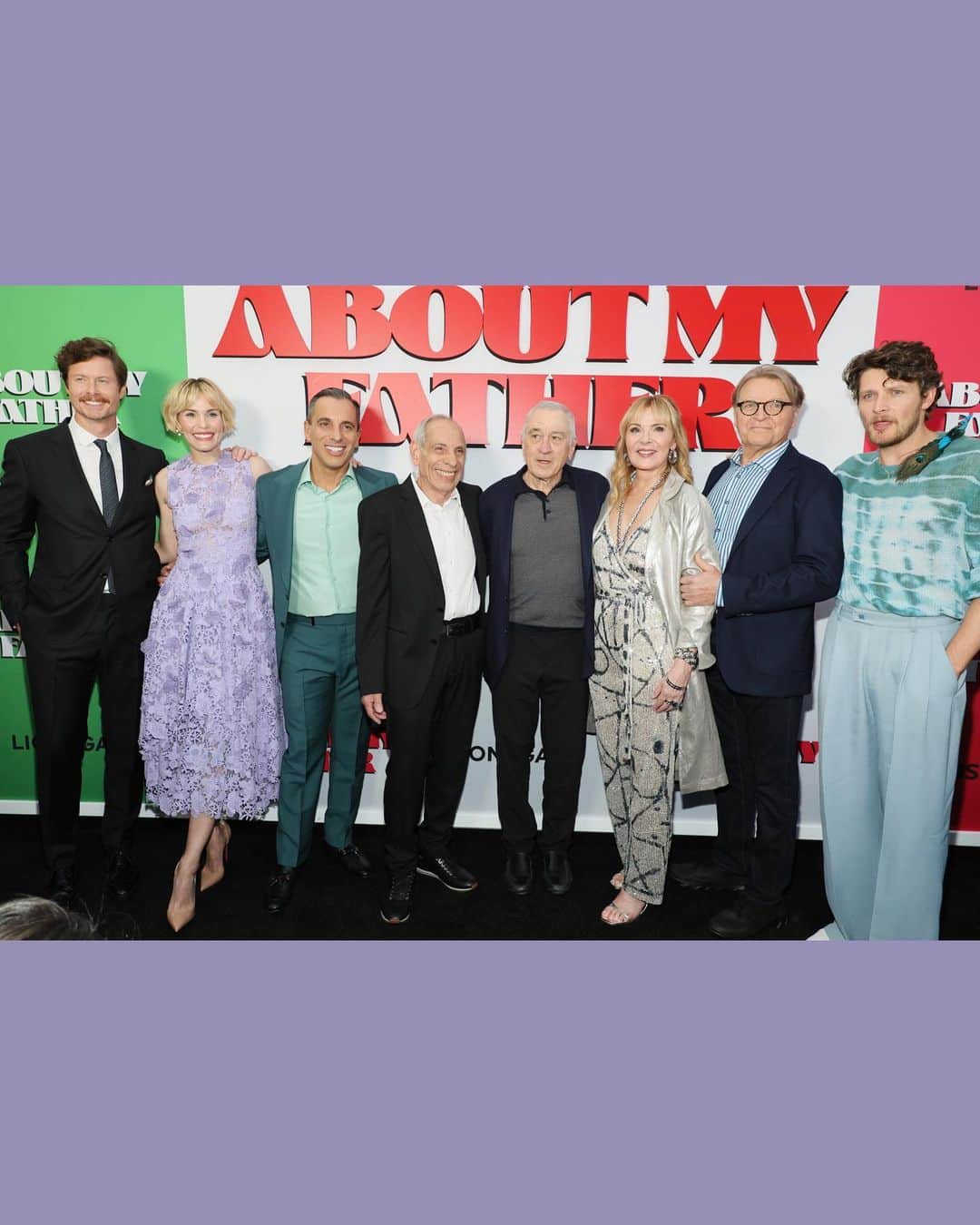 Just Jaredさんのインスタグラム写真 - (Just JaredInstagram)「Robert De Niro hits the red carpet just hours after he announced he welcomed his 7th child, for the premiere of #AboutMyFather, with co-stars  Salvo Maniscalco, Brett Dier, David Rasche, Kim Cattrall, Leslie Bibb, and Anders Holm, in NYC #RobertDeNiro #SalvoManiscalco #BrettDier #DavidRasche #KimCattrall #LeslieBibb #AndersHolm Photos: Getty」5月10日 12時09分 - justjared