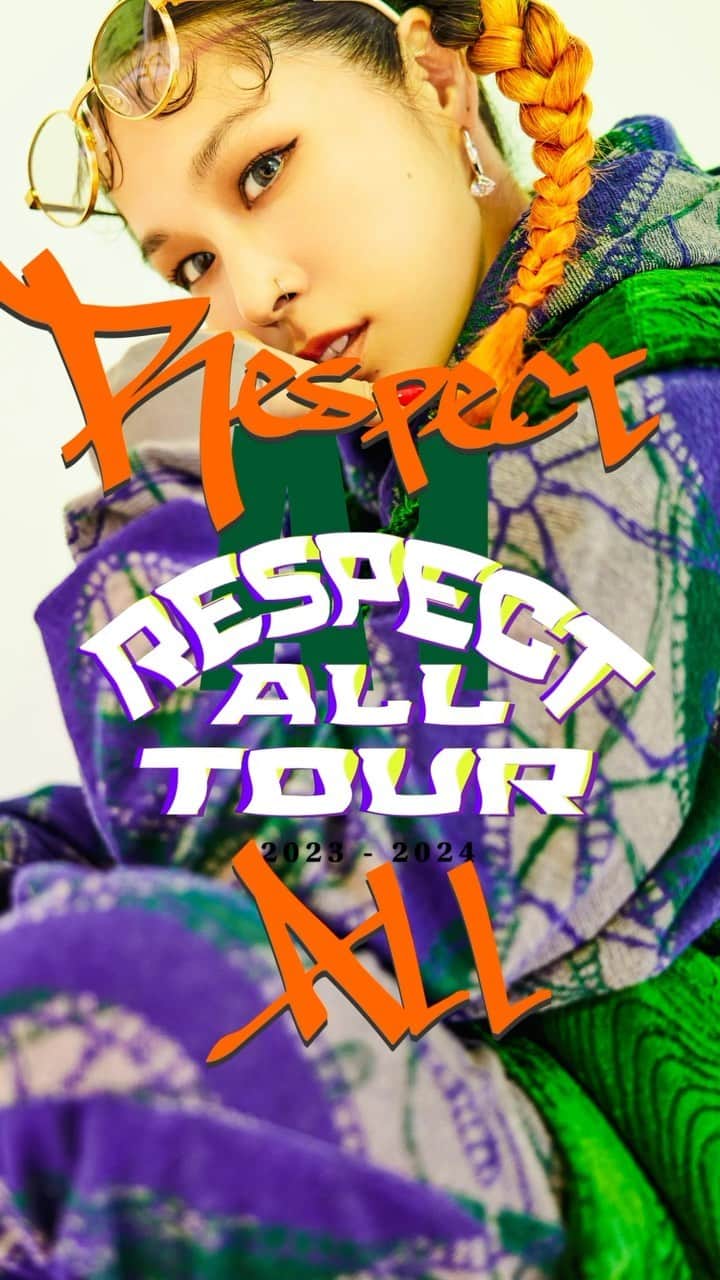 AIのインスタグラム：「Get your tickets from link in my bio🚀 🫱🏻‍🫲🏽AI “RESPECT ALL” TOUR🫱🏻‍🫲🏽 pre-sale tickets now available for all until 5/22🔥 今なら誰でも申し込める！10月から始まる全国約30公演のツアーチケットSNS先行スタート🚀まだ少し先だけどみんな会いに来て🙏🏼詳細はプロフィールのリンクから✅  #AI #RESPECTALLTOUR #リスペクト #ツアー」