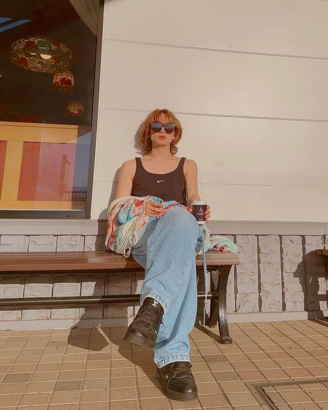 植野堀誠のインスタグラム：「I didn't notice I was hold the stuff with my left to right hand🥤🤹‍♀️」