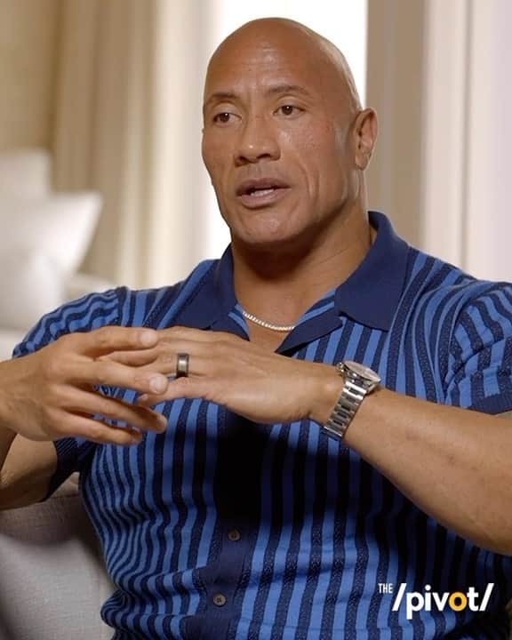 ドウェイン・ジョンソンのインスタグラム：「One of my biggest “pivots” in my life was when I finally realized that the most powerful thing I can be ~ is myself.   It’s easy to say.  But it’s hard to do.   A funny thing happened though when I finally said, “fuck this, I’m gotta be me and do it my way - and if I fail then at least I fail being authentic”  The entire industry of Hollywood conformed around me.   And then I went to work.   Tap in to my bio ☝🏾 to watch my full interview on @thepivot   @realrclark @fredtaylor @officialchanningcrowder」