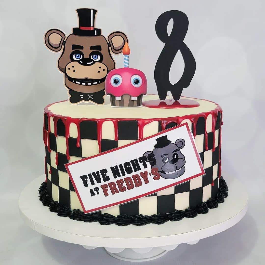 Honey Bee Cakesのインスタグラム：「FNAF Cake Toppers by @thekreationstation.915」