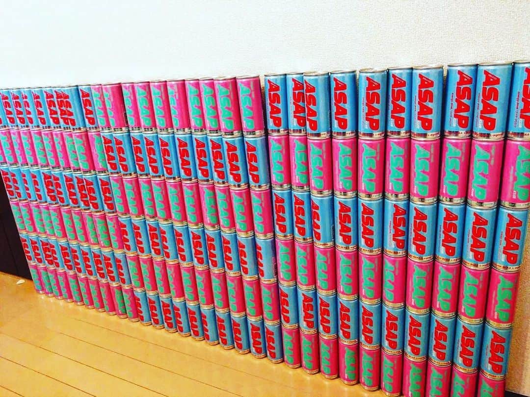 のインスタグラム：「先日のFSL VOL.2@川崎club CITTA' 勝利者賞としてASAP様より、新世代エナジードリンク「ASAP」が一年分届きました。 美味しく頂き覚醒します。有難う御座います！ #並べてみた」