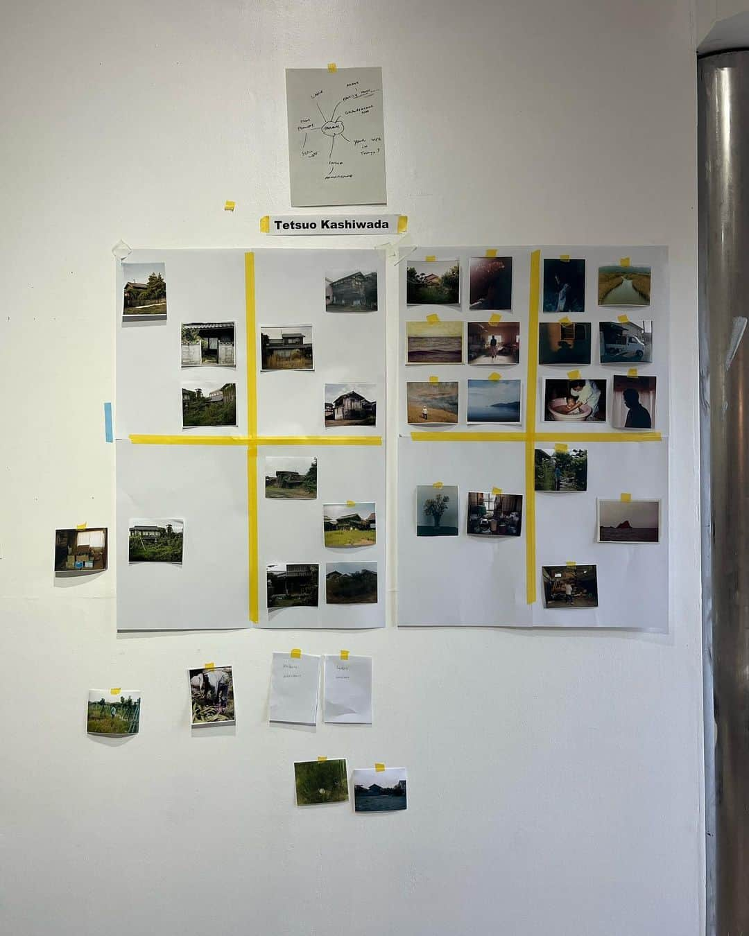 柏田テツヲのインスタグラム：「My 2nd day wall ongoing project from 2018 PHOTOBOOK AS  OBJECT WORKSHOP @remindersphotographystronghold」