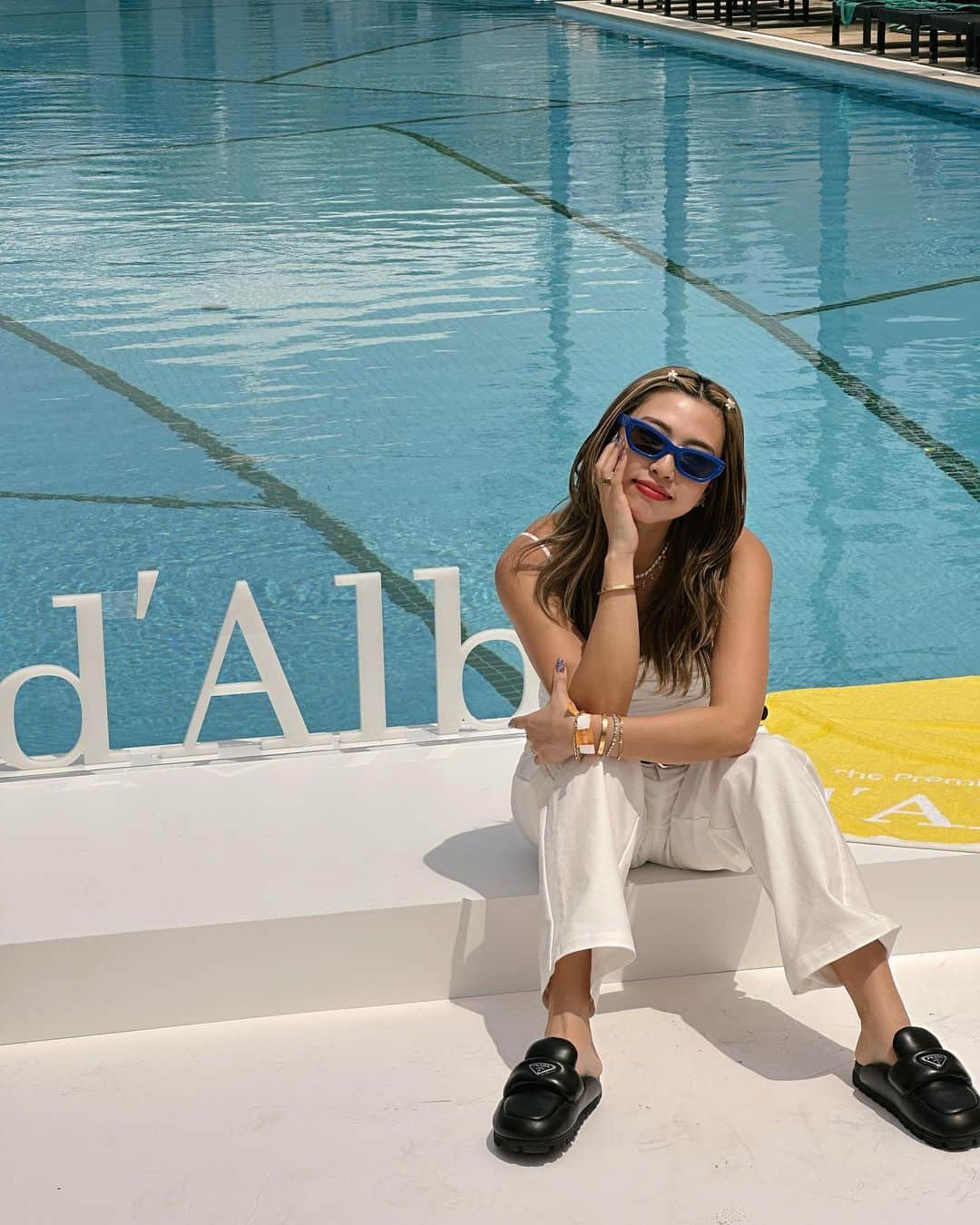 植野有砂さんのインスタグラム写真 - (植野有砂Instagram)「Thank you for taking me to Seoul @dalba_japan ✨☀️ their pool party was so cute 😮‍💨🩵 大好きなダルバのプールパーティでソウルに遊びにきたよ🩷 お天気にも恵まれたのでもちろんトーンアップUV仕込みました🫶🏻 日本にはない新商品もたくさん試せて楽しかった🍋」5月10日 16時20分 - alisaueno