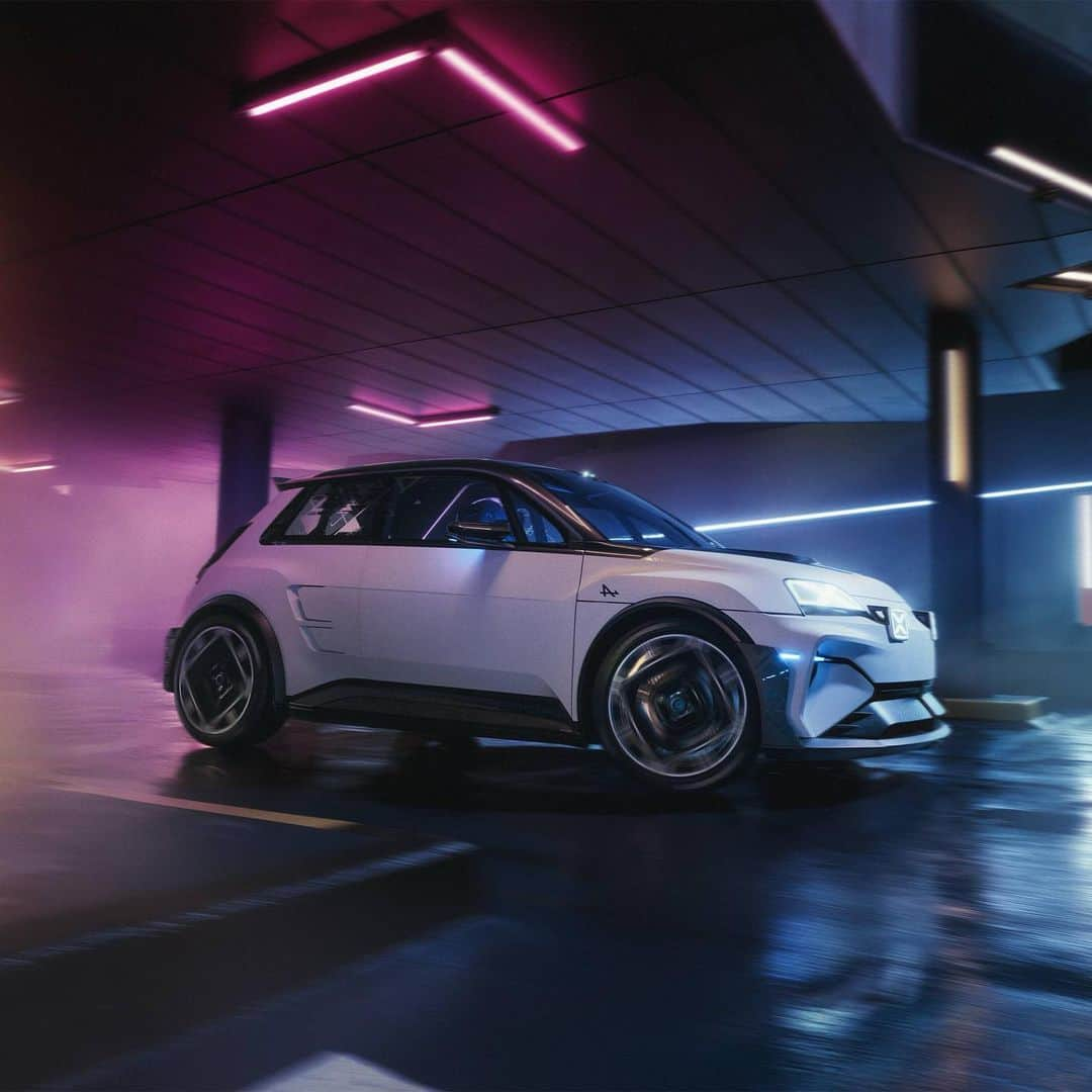 ルノーのインスタグラム：「Unveiling the A290, the future compact B-segment electric sports car in ‌Alpine’s new era, with the spectacular, ultra-sporty #A290_β (A290 beta) show car! The first of the three models in the future “Dream Garage” will be a new-generation, full-electric sports car designed to trigger every driver’s competitive spirit and recast the notion of sports cars. The A290’s electric engine will be made in France at the Cléon Megafactory, and the car production is set to start in 2024 at ElectriCity in Douai. #passionindustry」