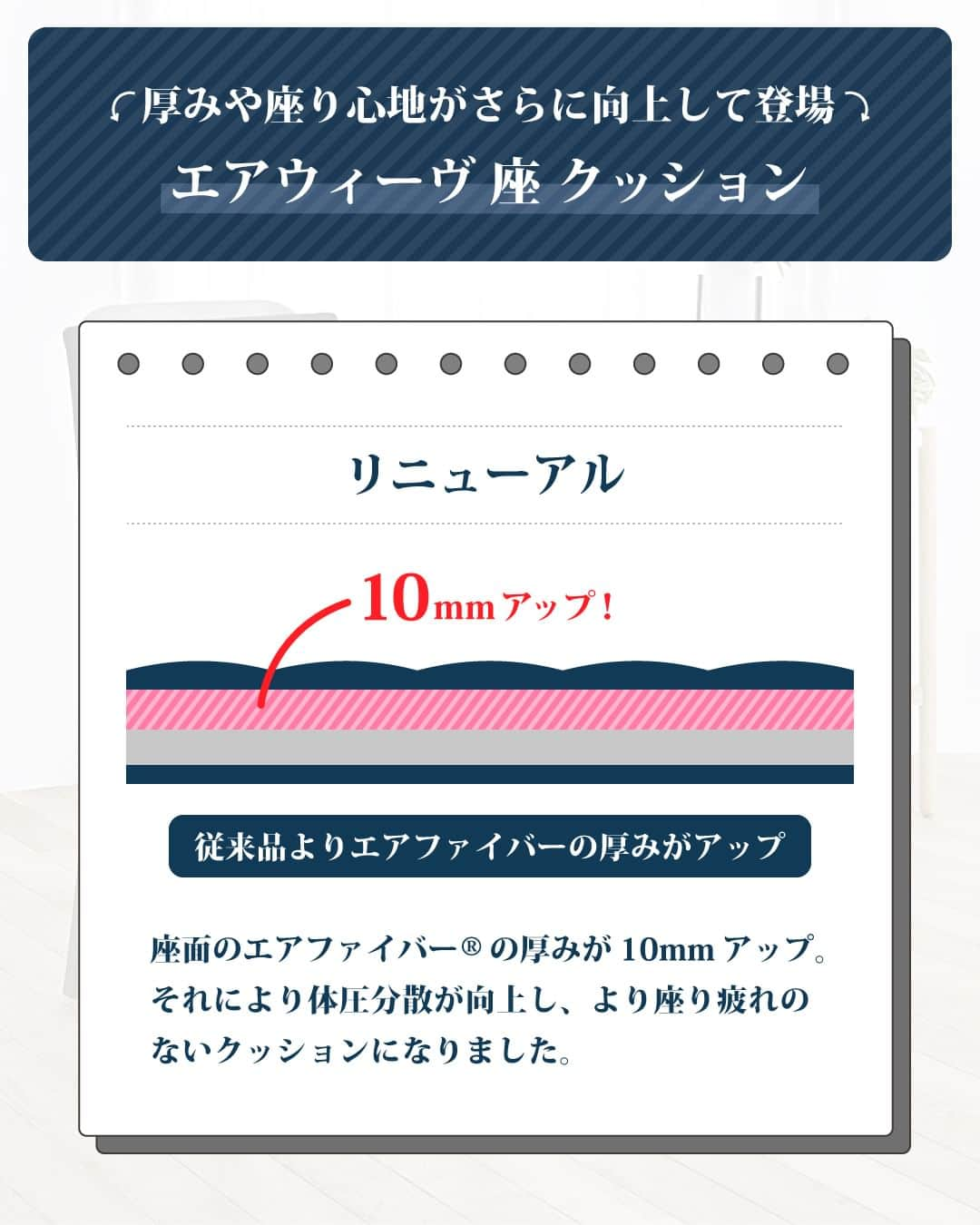 エアウィーヴ( airweave )さんのインスタグラム写真 - (エアウィーヴ( airweave )Instagram)「✎＿＿＿＿＿＿＿＿＿＿＿＿＿＿  商品の紹介「エアウィーヴ 座クッション」…🌙  このアカウントでは 🔖 睡眠環境をより良くするお役立ち情報の発信 🔖 SNSだからこそできる“わかりやすい”商品紹介 を行っていきます♪  いいね・シェア・コメント大歓迎です✨ 気になった投稿は画像右下のマークから保存しておくと便利ですよ☺️  プロフィール欄リンクのホームページにて 商品のより詳しい内容を紹介中！  是非、チェックしてみてください！ ⬇️⬇️⬇️ https://airweave.jp/  ✎＿＿＿＿＿＿＿＿＿＿＿＿＿＿  #エアウィーヴ #airweave #QOL向上 #インテリア #インテリアコーディネート #クッション #座布団 #ざぶとん #ザブトン #座布団カバー #腰痛改善 #腰痛解消 #痔 #座椅子 #お家づくり #マイルーム #リビングインテリア #リビングダイニング」5月10日 19時00分 - airweave