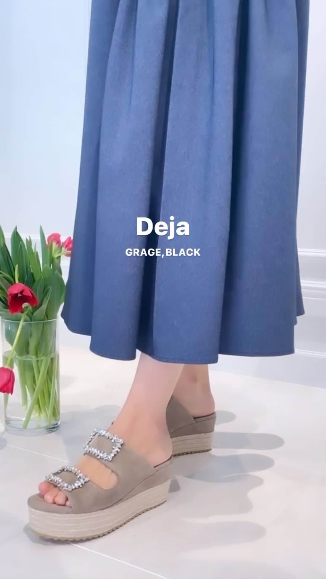 Tsuru by Mariko Oikawaのインスタグラム：「2023 summer collection. Deja #GRAGE #BLACK ¥37,400（tax in）  #tsuru #tsurubymarikooikawa #2023ss」