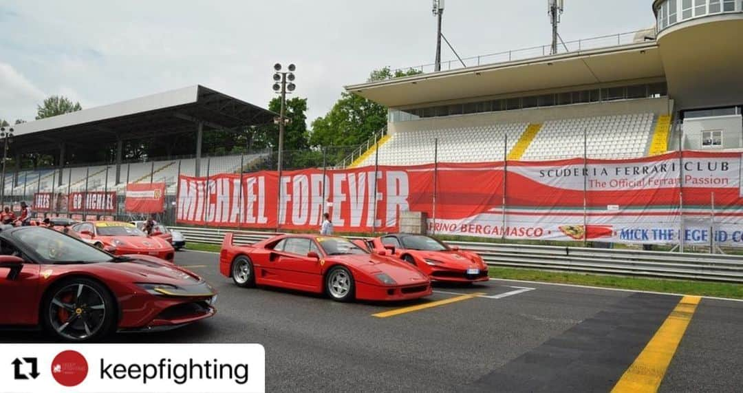 ミハエル・シューマッハさんのインスタグラム写真 - (ミハエル・シューマッハInstagram)「#Repost @keepfighting with @use.repost ・・・ A great gesture by the Scuderia Ferrari Club Caprino Bergamasco, which again organised a tribute to Michael on 29 April, also commemorating Jules Bianchi.  The tifosi are simply unique...🤩   Grazie a tutti voi! 🙏 #TeamMichael #keepfighting」5月10日 22時01分 - michaelschumacher