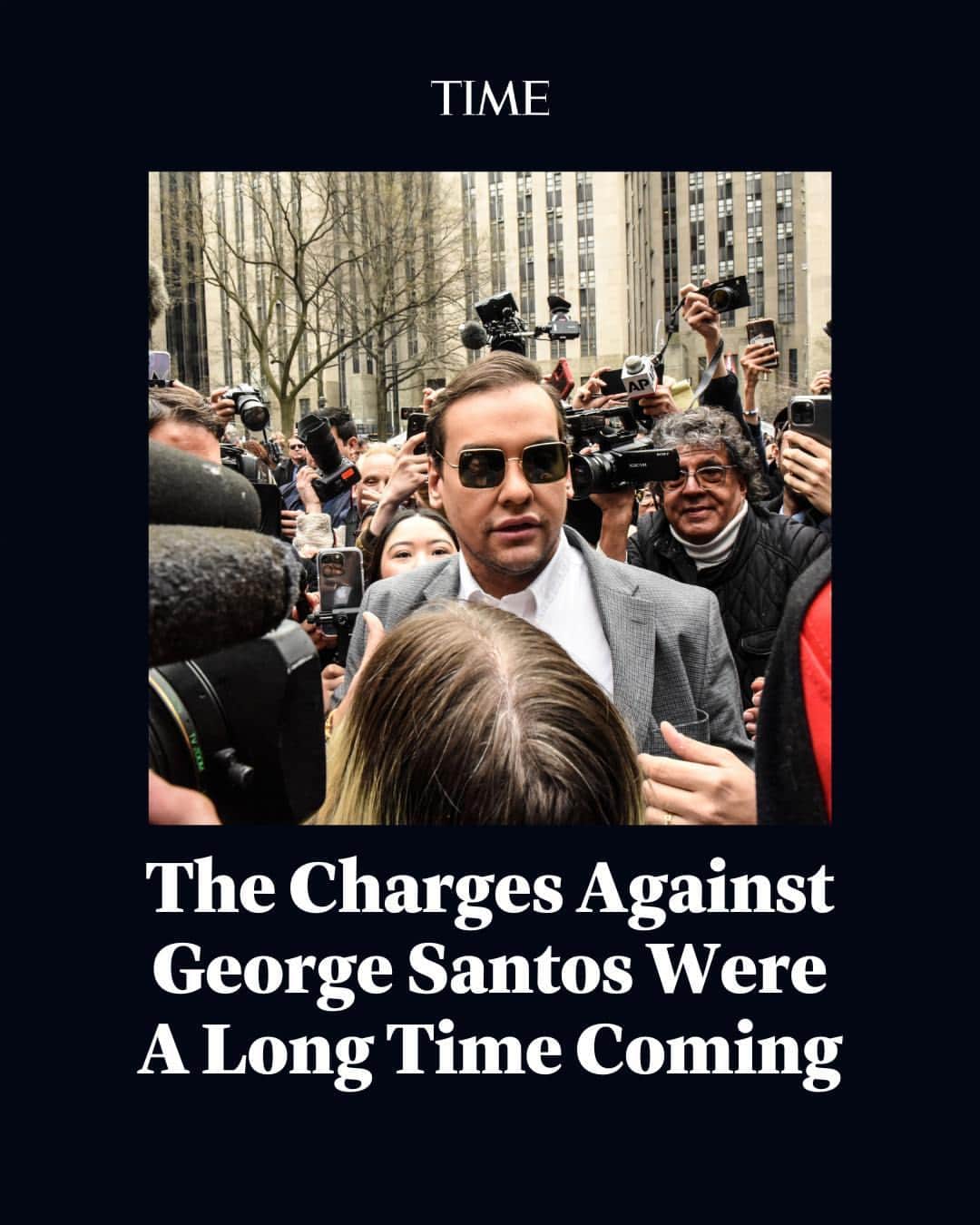 TIME Magazineさんのインスタグラム写真 - (TIME MagazineInstagram)「It’s no surprise that federal prosecutors have filed criminal charges against Rep. George Santos, as CNN first reported Tuesday night. It’s only a surprise that it took this long.  Ever since the New York Republican hit the national scene last year by winning a congressional seat on Long Island, the lies he told about his life have been unraveling. He was charged with seven counts of wire fraud, three counts of money laundering, one count of theft of public funds, and two counts of making materially false statements to the House of Representatives.  Link in bio.  Photograph by Stephanie Keith (@steffikeith)—Bloomberg/Getty Images」5月10日 23時05分 - time