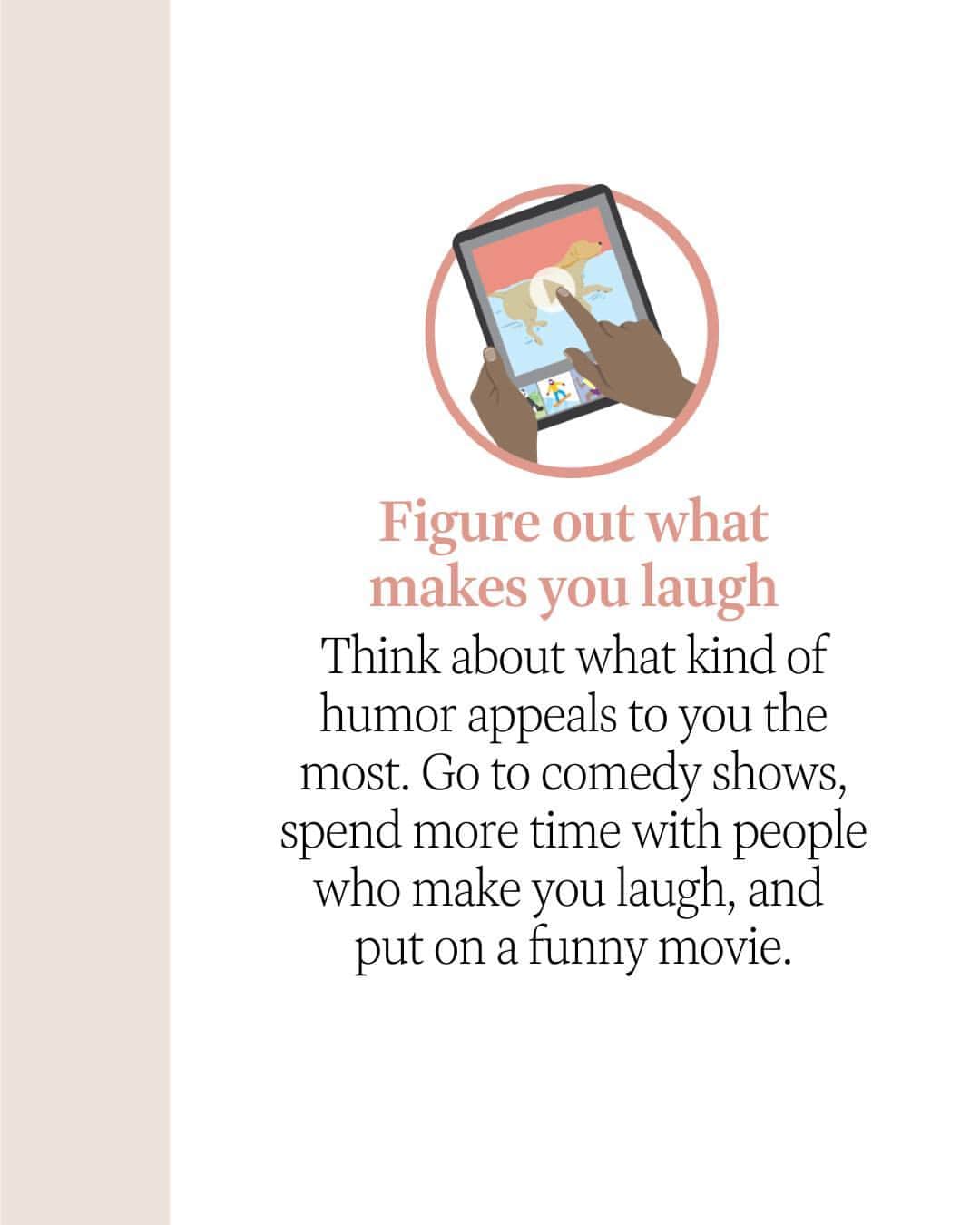 TIME Magazineさんのインスタグラム写真 - (TIME MagazineInstagram)「Cultivating more humor in your everyday life is “one of the fastest and most powerful ways to increase overall health and wellbeing,” says Steven M. Sultanoff, a clinical psychologist and professor at Pepperdine University.  Swipe through for ways to lighten up everyday life, and read the full story at the link in our bio.   Illustrations by @brownbirddesign for TIME」5月11日 0時00分 - time