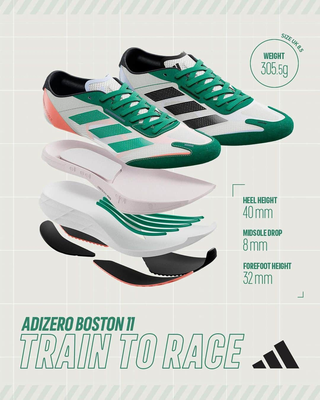 adidas Runningさんのインスタグラム写真 - (adidas RunningInstagram)「Looking for the perfect balance between sustainability and performance?​ Adizero Boston 11. Designed to give you that race day feeling on your training runs. ​  ADIZERO. MADE TO WIN.   #ADIZERO Boston」5月11日 0時04分 - adidasrunning