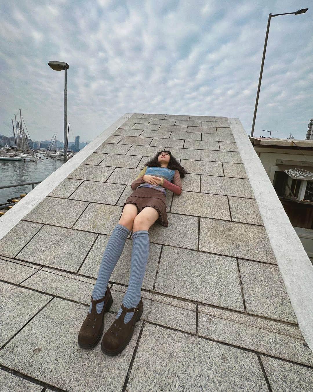 UNIFのインスタグラム：「@mikiiiiiiiiiwg ❥ in the Comma Shoe + Rhizome Mini Skirt + Skye Top ❥ ⋆⁺」