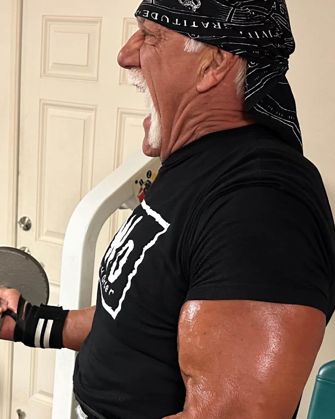 ハルク・ホーガンのインスタグラム：「Oh I forgot, always keep the pump on, brother!!! HH」