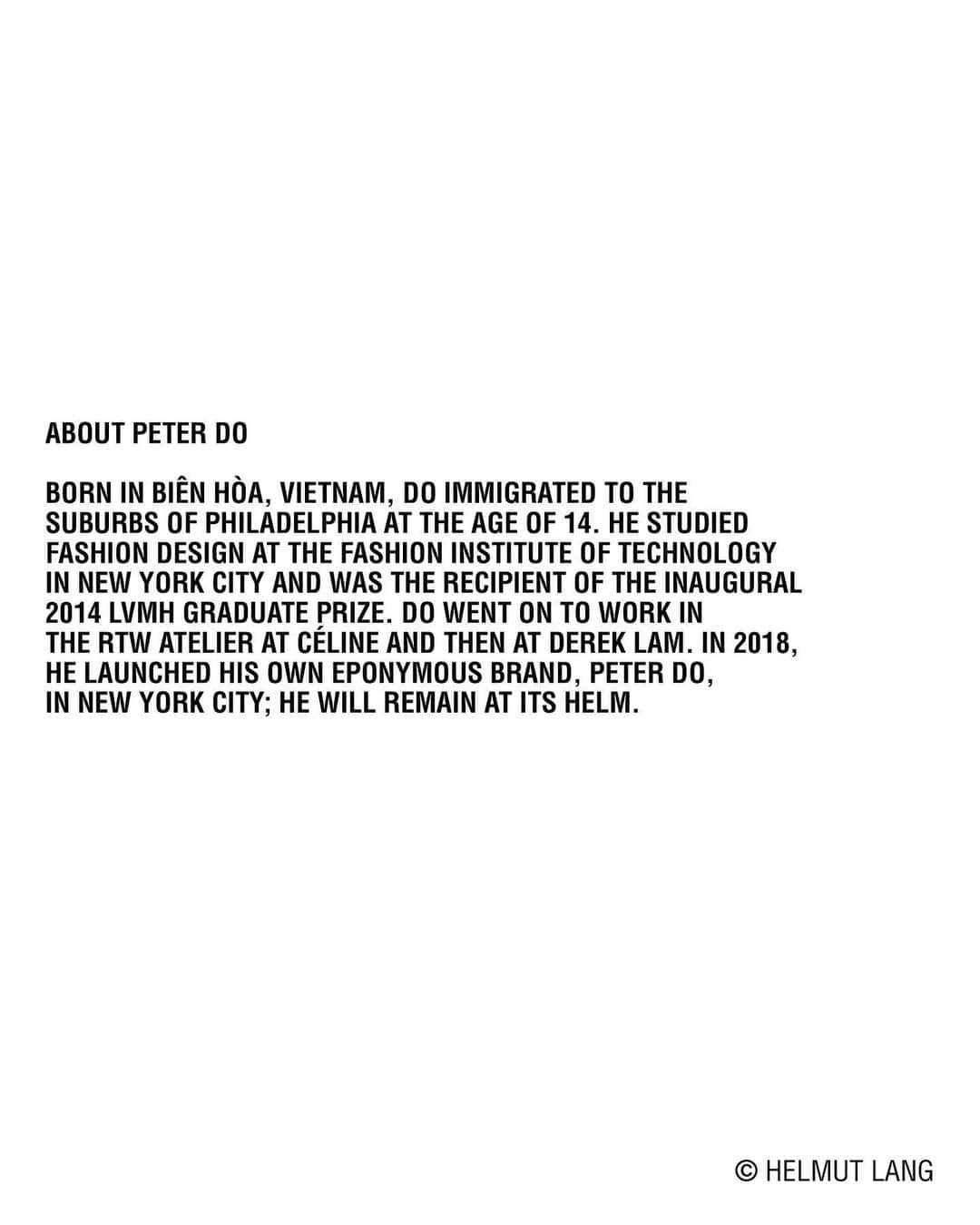 ヘルムート ラングさんのインスタグラム写真 - (ヘルムート ラングInstagram)「HELMUT LANG IS PLEASED TO ANNOUNCE THE APPOINTMENT OF PETER DO AS CREATIVE DIRECTOR, EFFECTIVE MAY 15, 2023.  PETER, Photographed by © MARIO SORRENTI, 2023」5月11日 1時21分 - helmutlang