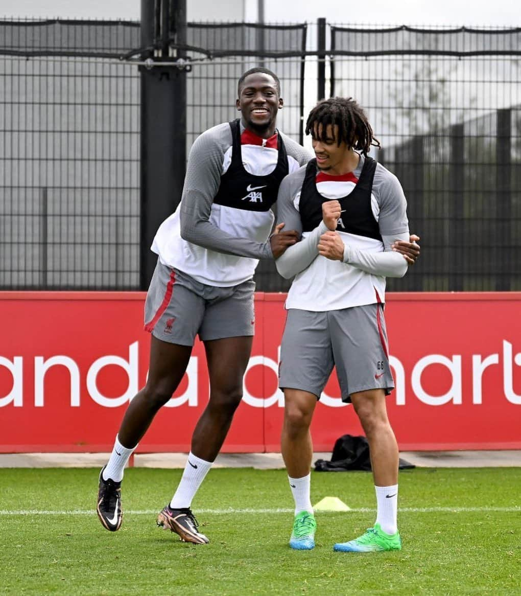 トレント・アレクサンダー＝アーノルドのインスタグラム：「Liverpool FC training (10-05-2023) 🔴📷: Andrew Powell for Liverpool FC 🔴 @trentarnold66 🔴   Tags ignore: #trentarnold #TAA66 #team66 #trentalexanderarnold #team66 #trentalexander  #milner #hendo #gerrard #diogojota #liverpool #lfc #salah #mane #firmino #robertson #vandijk #keita  #chamberlain #aoc #thiago #matip #gakpo  #tsimikas #football  #l4l #f4f #lfl」