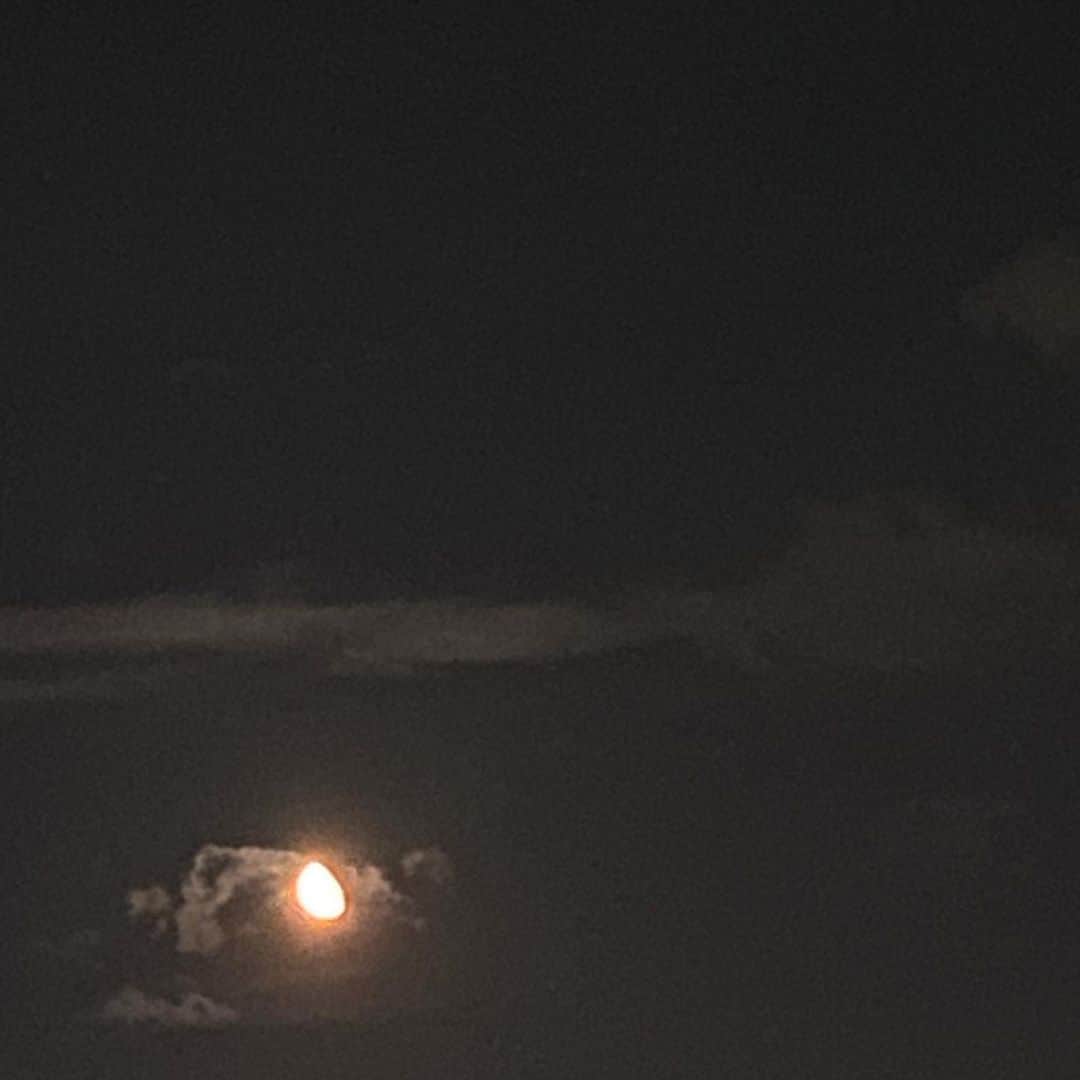 糸原沙也加さんのインスタグラム写真 - (糸原沙也加Instagram)「毎日窓の外に見えるお月を見ながら夜を過ごしている🌕 今日は側に白い雲もいた ぼんやりぼんやりぼやけた写真やけど📸  ぼやけた世界も好きだよ多分🌨️多分ね」5月11日 1時44分 - sayaka_itohara