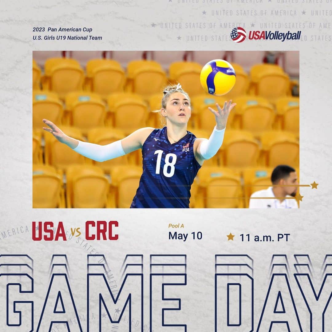 USA Volleyballさんのインスタグラム写真 - (USA VolleyballInstagram)「Back at it! The U.S. Girls U19 National Team takes on Costa Rica today in the second match of the 2023 Pan Am Cup. Check out the link and story in our bio for more details and how the team fared in the opening match」5月11日 2時03分 - usavolleyball