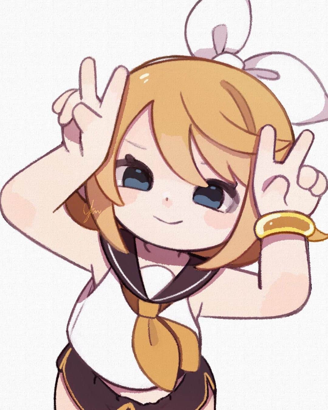 ユキノシュガーのインスタグラム：「#drawing#illustration#fanart#art#vocaloid#kagamine#kagaminerin#rinkagamine」