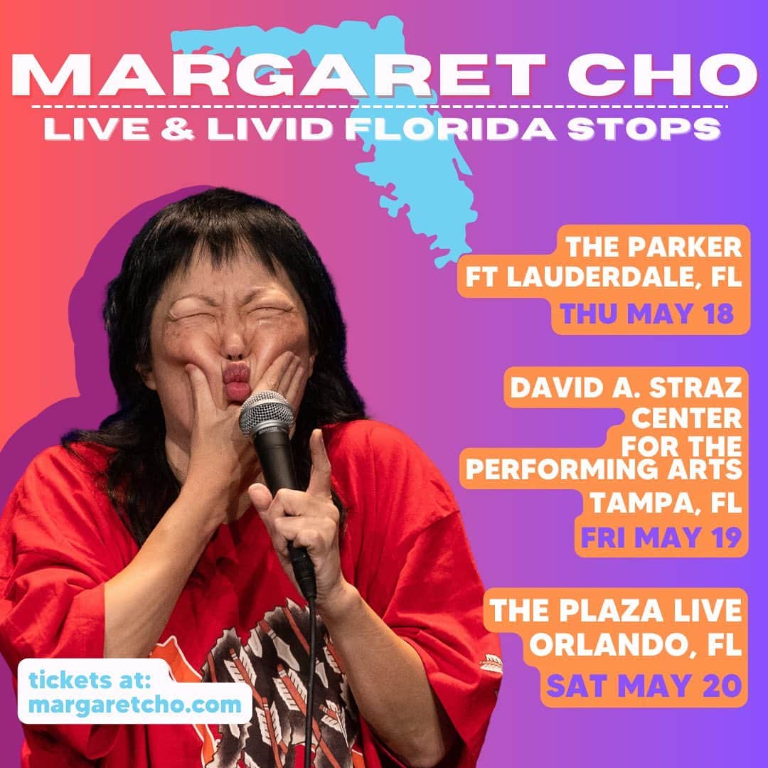 マーガレット・チョーさんのインスタグラム写真 - (マーガレット・チョーInstagram)「Florida…coming in you LIVE & LIVID. Tickets at MargaretCho.com 🍊 Photo credit: @jenvesp」5月11日 2時31分 - margaret_cho