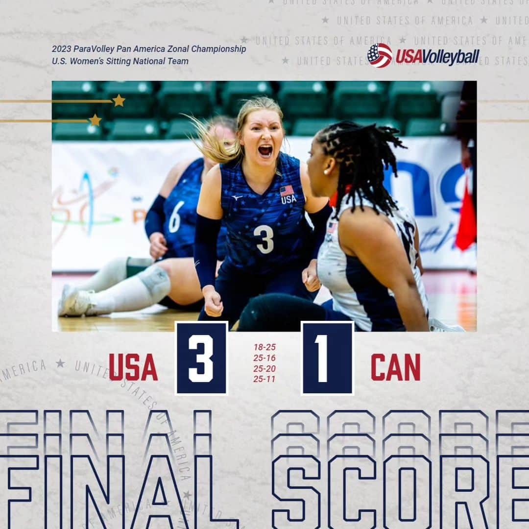USA Volleyballさんのインスタグラム写真 - (USA VolleyballInstagram)「The U.S. Women's Sitting Team 🇺🇲 is one win away from Paris 2024 Paralympic qualification after beating Canada 🇨🇦 on Wednesday.  Story at 🔗  in our bio」5月11日 14時27分 - usavolleyball