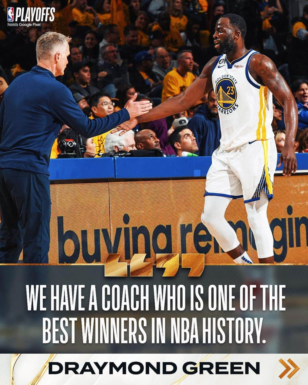 ゴールデンステート・ウォリアーズさんのインスタグラム写真 - (ゴールデンステート・ウォリアーズInstagram)「🗣️ Draymond on Coach Kerr 🗣️」5月11日 15時05分 - warriors