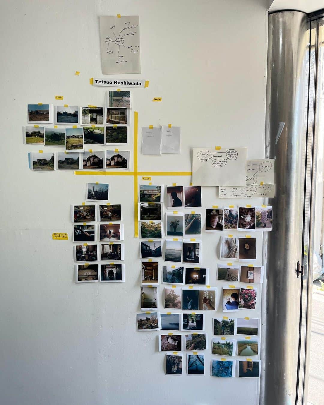 柏田テツヲのインスタグラム：「My 3rd day wall ongoing project from 2018 PHOTOBOOK AS  OBJECT WORKSHOP @remindersphotographystronghold」