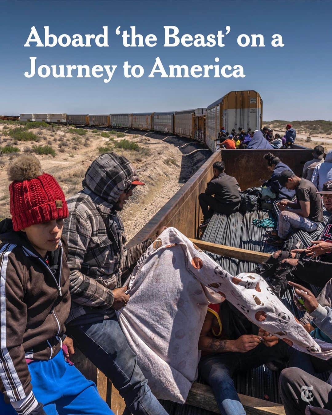 ニューヨーク・タイムズさんのインスタグラム写真 - (ニューヨーク・タイムズInstagram)「Masses of people have been rushing to the Mexican border on buses and planes in recent weeks, as a pandemic-era health restriction that the U.S. used to expel migrants expires.   But in Ciudad Juárez, right across the border from El Paso, they are increasingly arriving on a freight train so dangerous it is known either as “the beast” or “the train of death” because so many migrants have fallen off and lost limbs or have been killed.   Most riders on the train on Monday were from Venezuela and had traveled for months to reach Mexico, traversing multiple countries and a brutal 70-mile long stretch of jungle connecting Central and South America. Along the way, some were robbed and kidnapped. They boarded the train in secret in Mexico City, and said it was the only way they knew they could make it north. The metal walls of the train got so cold at night that it was hard to sleep, and so hot during the day that touching them with bare skin was painful.  Some migrants say they have heard the border will be open when the pandemic health rule, known as Title 42, lifts on Thursday night. Others believe the opposite, that it will be completely shut. Neither is accurate. Yet regardless of their view, many people believe they have no time to waste and are heading directly toward the U.S.  @nataliekitroeff, The Times’s Mexico City bureau chief, interviewed migrants near the border, and the photographer @alecegarra traveled on a freight train carrying migrants bound for the U.S. Tap the link in our bio to learn more about this journey.」5月11日 7時17分 - nytimes