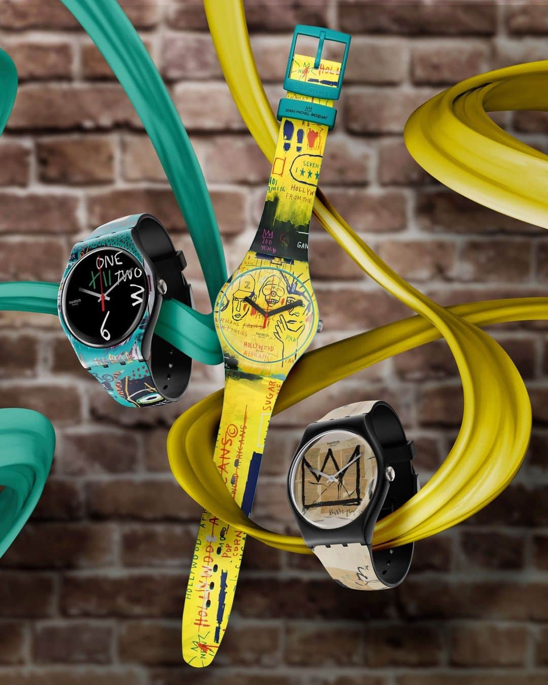 Swatchのインスタグラム：「Experience the electrifying artistry of Basquiat in a whole new way with Swatch x JEAN-MICHEL BASQUIAT! Available now💥 #Swatch #SwatchArtJourney #SwatchxBasquiat @basquiatofficial」
