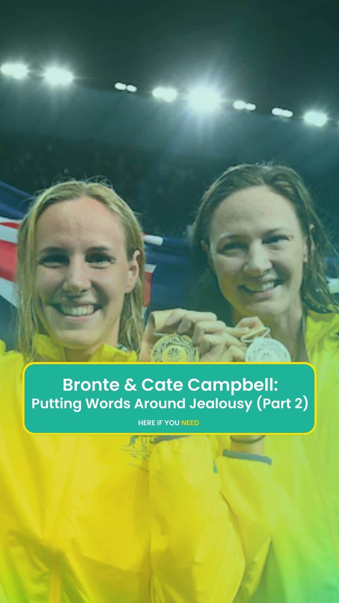 ケイト・キャンベルのインスタグラム：「@bronte_campbell is not only @cate_campbell’s sister, she’s also a World Champion Swimmer, Olympic Gold Medalist and World Record holder. And, in part 2 of their interview on Here If You Need, we explore many themes, including what will happen if one of the sisters doesn’t make the 2024 Paris Olympics. Link in bio.  . . . #olympics #swimmer #sportspodcast #sisters #truestory」