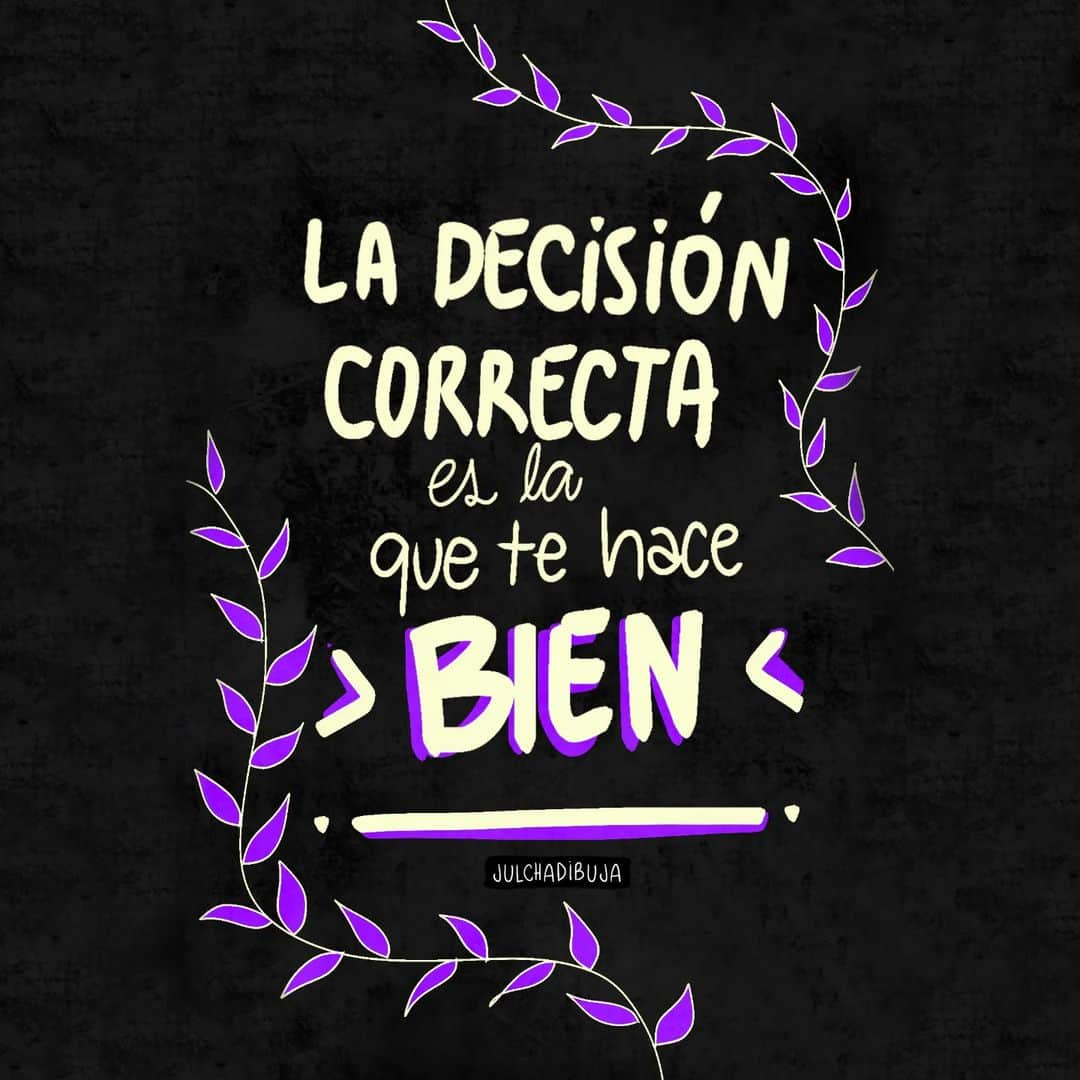 ヒフ・イラストレーションズのインスタグラム：「Un pequeño recordatorio de que si esa decisión te hizo bien, tan mal no estaba. Porque a veces nos vemos (me veo) envuelta en una encrucijada eterna y maraña de pensamientos cuestionando e intentando justificar cada decisión y acción que realizo. Puedo pasar horas días y semanas envuelta en esa maraña que se hace cada vez más grande y no me deja ver si eso que decidí me hace bien. Y si. Porque hay veces que no hay una buena o mala decisión, sino aquella que te hace bien, quizás en el momento, porque también hay grises intermedios. Y poder reconocer eso y darnos lugar a disfrutarlo es clave para que esa decisión valga la pena y tome sentido. Y me pasa hasta con las cosas más absurdas y decisiones cotidianas más simples, y lo comparto porque quizás a vos también y no estamos tan solos en nuestra indecisión. Ya lo vamos a resolver, mientras tanto, intentemos reconocer cuándo una decisión nos hace bien, y disfrutarla, el tiempo que podamos (e ignoremos el resto del mundo, que quien define si algo nos hace bien somos nosotrxs mismxs).  besis  #text #draw #digitalart #illustration」