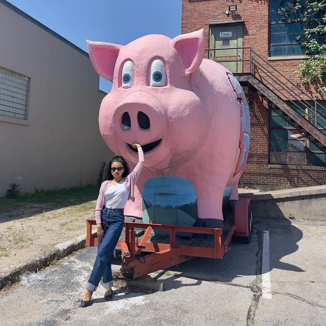 ティファニー・キャデラックさんのインスタグラム写真 - (ティファニー・キャデラックInstagram)「NO PORK ON MY FORK, NO SWINE WHEN I DINE Oink Oink」5月11日 9時38分 - fruitimami