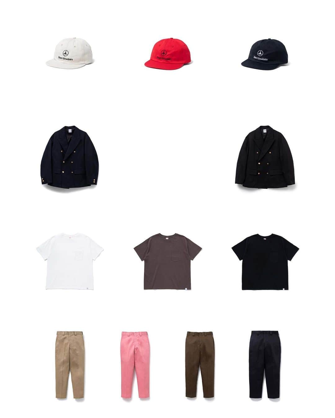 のインスタグラム：「DOUBLE BREASTED BLAZER “McCORMAK”⁠ VELVA SHEEN Ex.S/S POCKET TEE "PIERCE"⁠ 10L DICKIES SLIM FIT PANTS "BENEDICT"⁠ BASEBALL CAP "GREG"⁠ ⁠ Now Available on bedwintokyo.com & our dealers✌⁠ ⁠ #bedwinandtheheartbreakers⁠ #bedwin⁠ #ベドウィン⁠」
