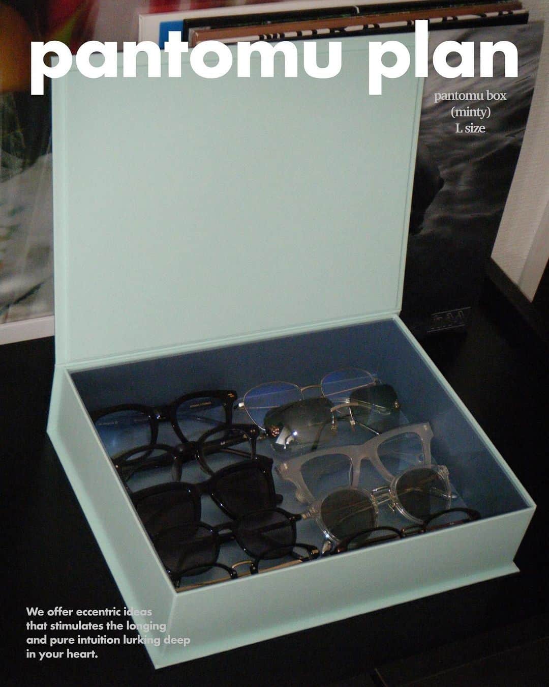 菅沼ゆり（ゆりっぱ）のインスタグラム：「share box 🫱🏻‍🫲🏼 @pantomu_plan   Lサイズはサングラス,メガネが 最低10本収納可能。 2人でシェアして使うのも◎  #pantomu #pantomuplan」