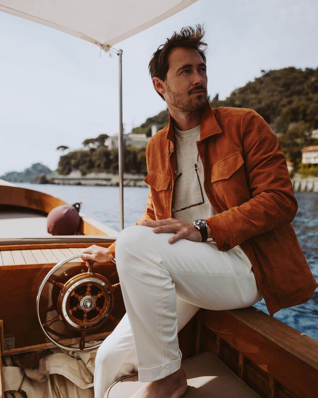 カナーリのインスタグラム：「Exploring the Italian Riviera in the new #CanaliSS23 collection which is focused on timeless luxury casualwear.  #canali1934 #partner」