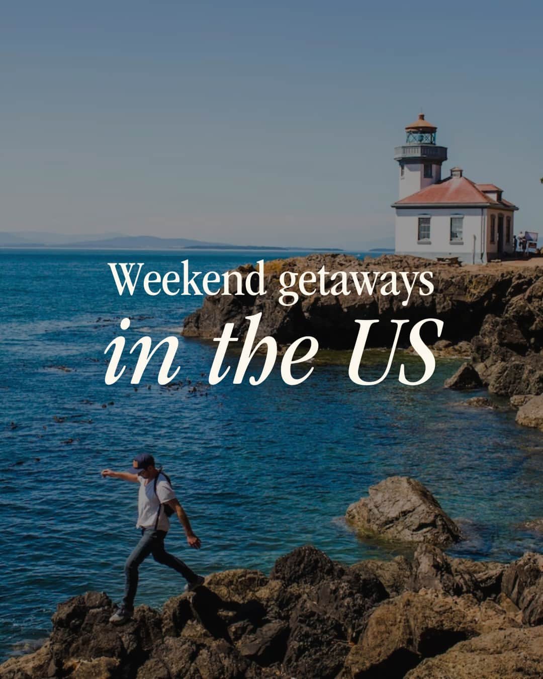 Lonely Planetのインスタグラム：「Quick trips from NYC? ✅ Quick trips from LA? ✅ All the best weekend getaways in the US? ✅ Hit the road for a lil trip and tag the friend who should come with you 🚗🤸‍♀️」