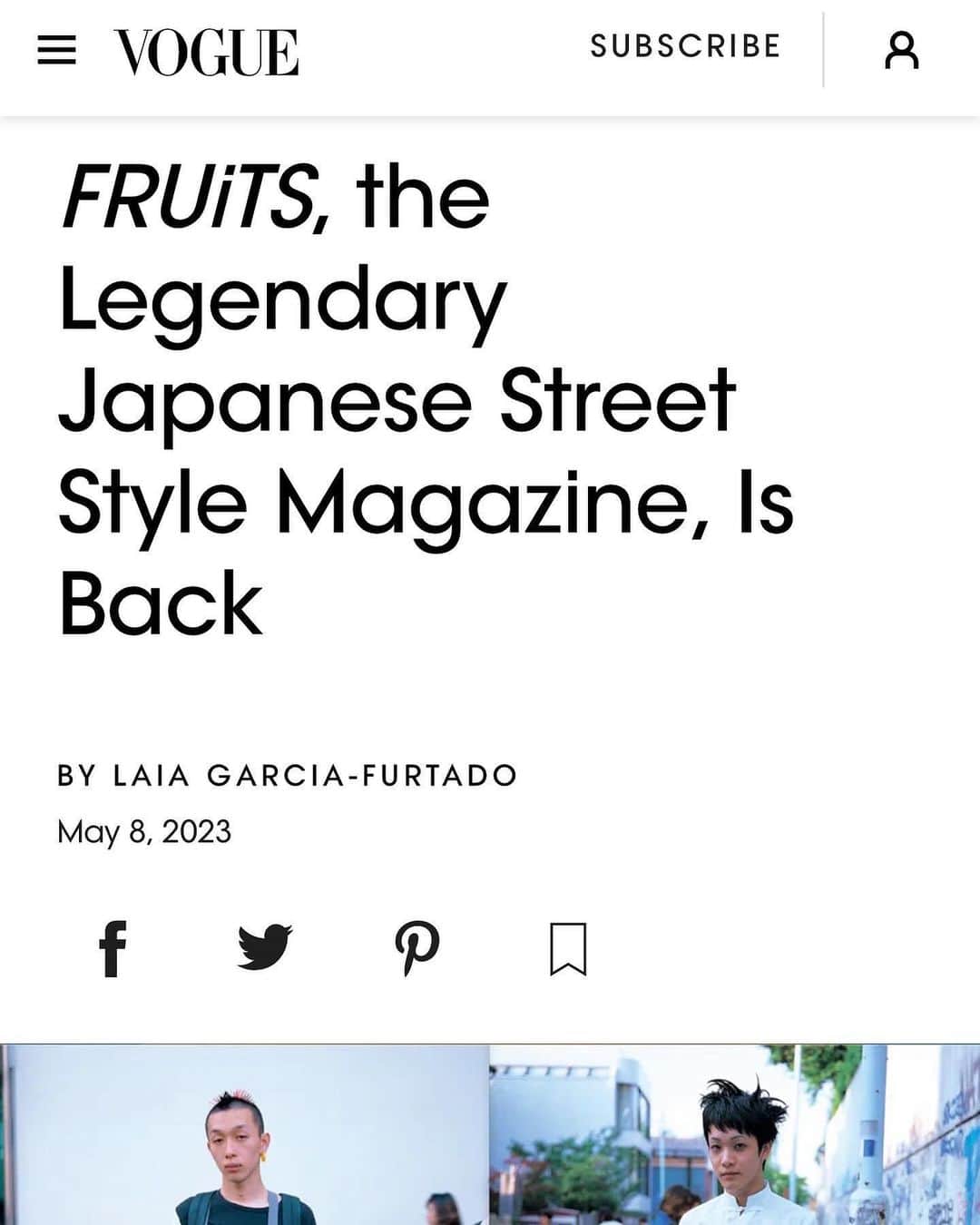 FRUiTSさんのインスタグラム写真 - (FRUiTSInstagram)「The official English translation of FRUiTS No.001 has landed!  Hit the link in the bio to get your English ePub edition of the magazine that firmly placed Harajuku on the global street fashion map.  https://tokyofruits.com/」5月11日 17時26分 - fruitsmag