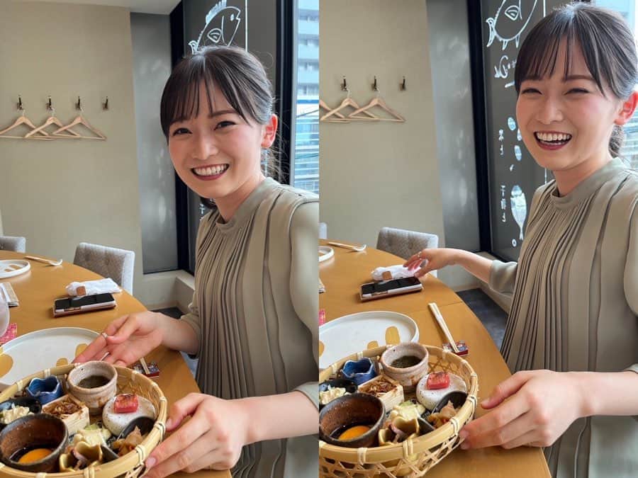 南雲穂波さんのインスタグラム写真 - (南雲穂波Instagram)「インスタを始めた石井ちゃん☻ @yurie_ishii_nbn  先月ランチへ行った時の写真です🐟 石井ちゃんと話していると癒される〜😽  魚&ご飯のお供がどれも美味しくて、ご飯が進む進む… 粒が大きくもっちりとした豊橋産のお米#女神のほほえみ しっかりおかわりしました🍚  #石井祐里枝 #アナウンサー #米と干物と #メーテレアナウンサー #南雲穂波」5月11日 17時40分 - honami_nagumo_nbn