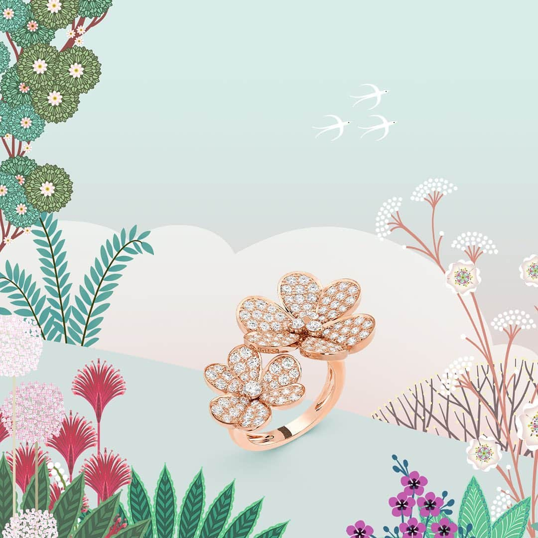 ヴァンクリーフ&アーペルさんのインスタグラム写真 - (ヴァンクリーフ&アーペルInstagram)「This Mother's Day, let yourself be enchanted by the sparkling details of everlasting flowers from the Frivole collection.   #VCAfrivole #VanCleefArpels #MothersDay   Illustrator: @charlotte.gastaut」5月12日 1時19分 - vancleefarpels