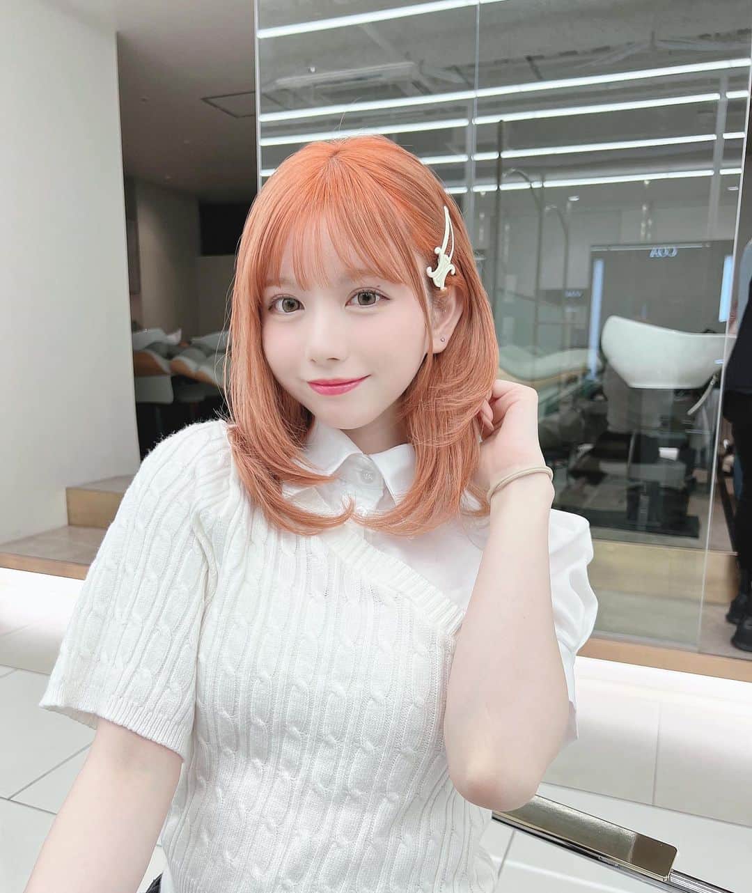若林萌々のインスタグラム：「久しぶりにイメチェンしちゃった🍊」