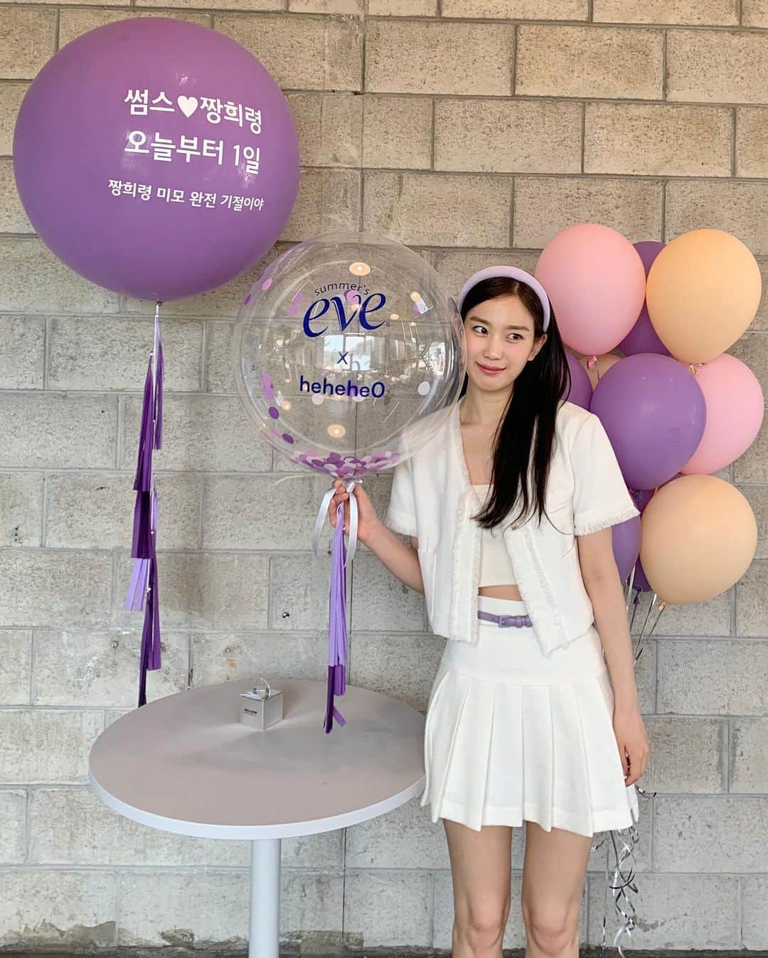 チャン・ヒリョンのインスタグラム：「썸머스 이브💜너무 감사합니다🙈오늘부터 1일 💜」
