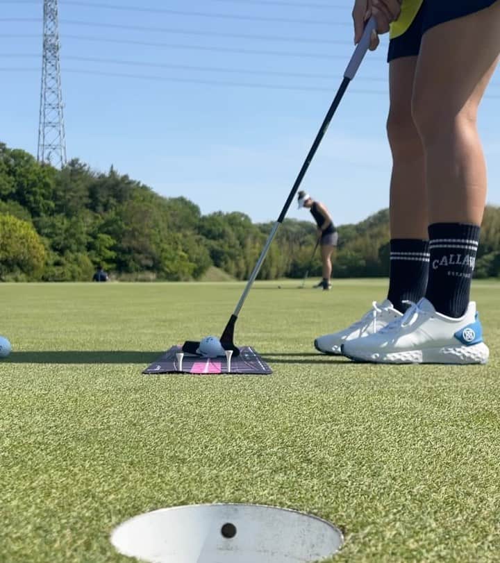 のインスタグラム：「. . いつもスライスに置いて練習するから 今日はフックをやってみた( ･ω･)/  そしてコースで当たらなかったアイアン 少し良くなった  楽しもー✩.*˚  #藤田光里 #三木市レディース」