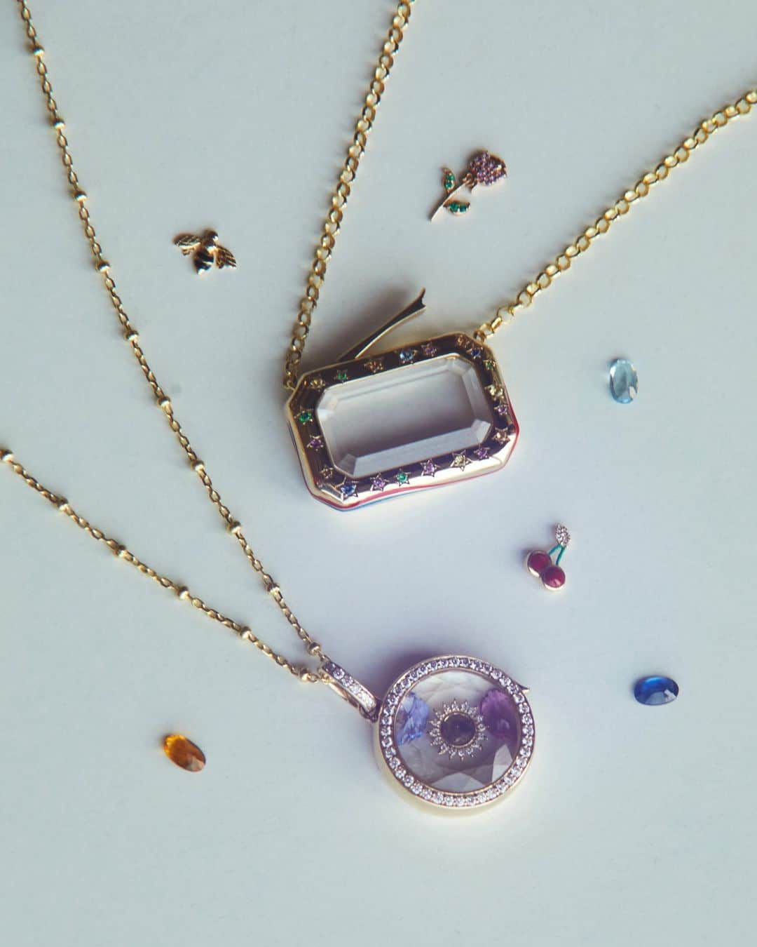 MATCHESFASHION.COMのインスタグラム：「Jewellery to spark joy: @loquetlondon offers customisable keepsake necklaces that make the perfect gift. Tap to shop.」