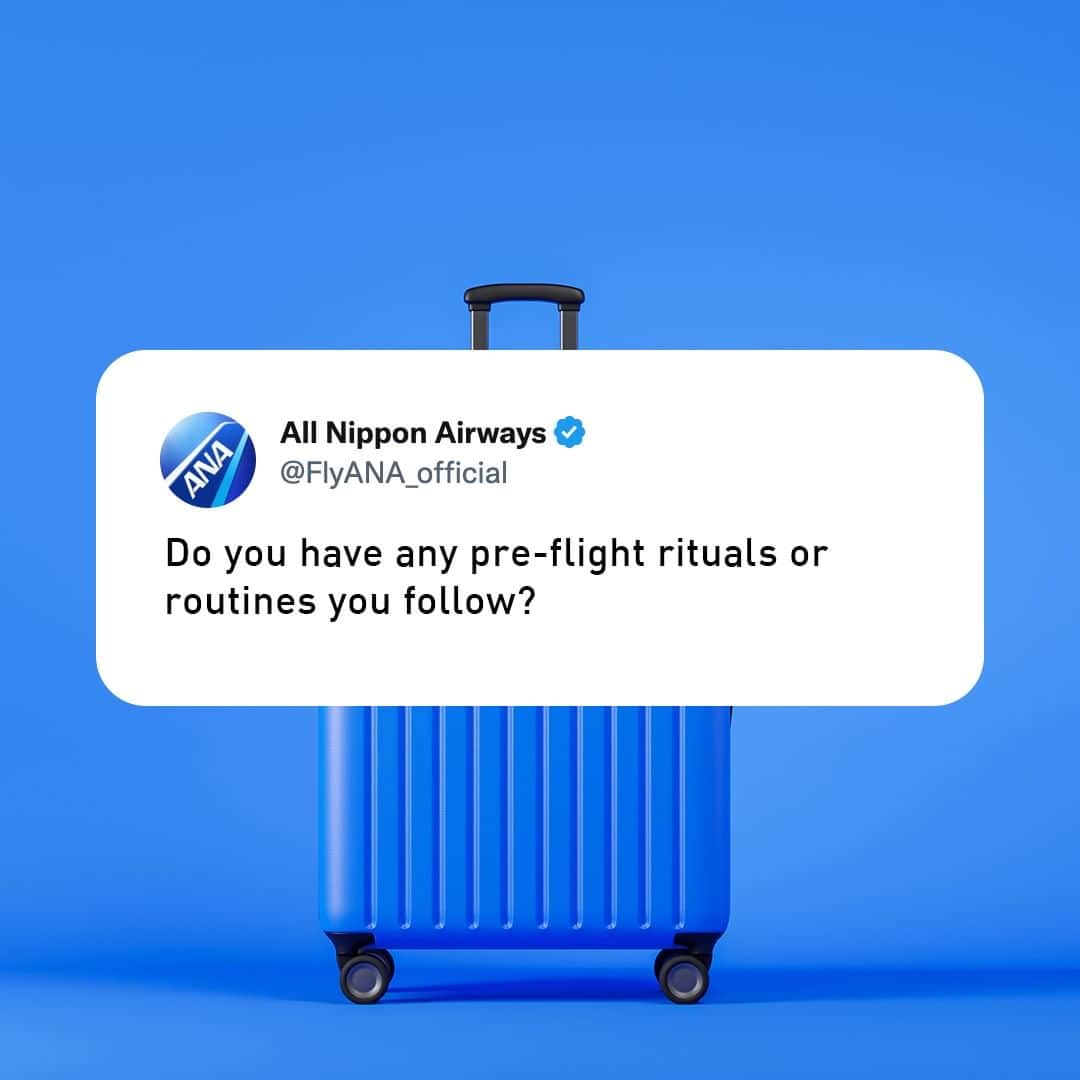 All Nippon Airwaysのインスタグラム：「Who else gets pre-flight jitters? ✋Comment below some things you do before a flight. #QuestionoftheDay」