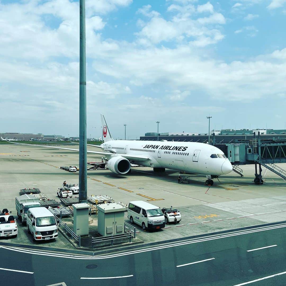金子三勇士のインスタグラム：「Finally here! @haneda.airport_official  @japanairlines_jal  #Japanairlines #JAL #oneworld #oneworldemerald #pianist #MiyujiKaneko #ontour #HND #B789」