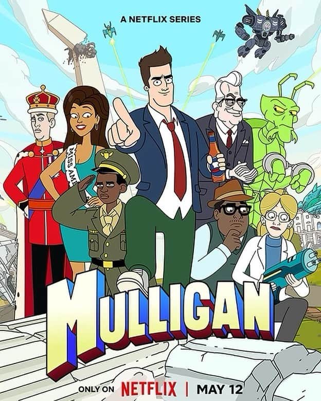 リズ・クライモのインスタグラム：「I don’t normally post stuff other than my own work here, but I am making an exception this one time because I am SO SO proud of @colin_heck for supervising this VERY funny show (which comes out on Netflix at midnight tonight!) From the creators of Unbreakable Kimmy Schmidt and 30 Rock, and featuring a truly incredible cast 🔥 Check it out, it’s so good, I promise! Trust me, I wouldn’t post about it if I didn’t love it, I’d pretend I lost my Instagram password. #Mulligan」